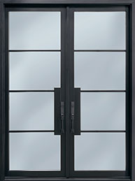 Mahogany Wood Veneer Solid (Euro Technology) Wood Entry Door - Double 