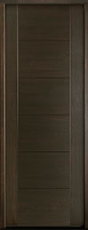 Mahogany Wood Veneer Modern Euro Technology Wood Entry Door - Single 