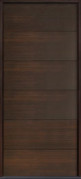 Mahogany Wood Veneer Modern Euro Technology Wood Entry Door - Single 
