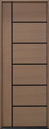 Rift Cut Oak Wood Veneer Modern Euro Technology Wood Entry Door - Single 
