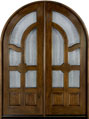 Cherry Solid Wood Front Entry Door - Double 