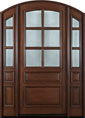 Mahogany Solid Wood Front Entry Door - Single with 2 Sidelites 