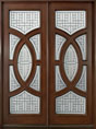 Mahogany Solid Wood Front Entry Door - Double 