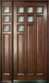 Mahogany Solid Wood Front Entry Door - Single with 1 Sidelite 