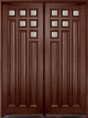 Mahogany Solid Wood Front Entry Door - Double 