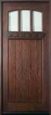 Dark Mahogany Solid Wood Front Entry Single Door - Classic Series