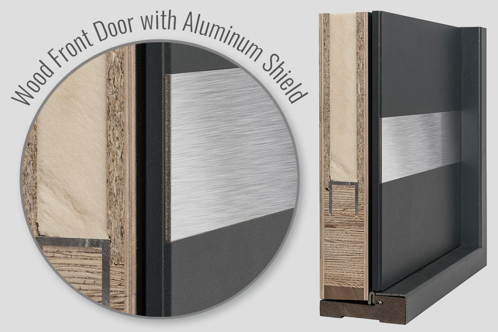Modern Aluminum Clad Pivot Doors 