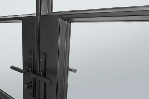 Exterior Steel Door Inside Close-Up