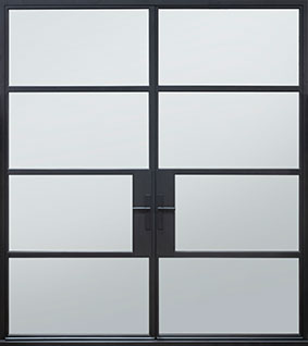 Custom Steel & Glass Exterior Door EST-W4-DD CST