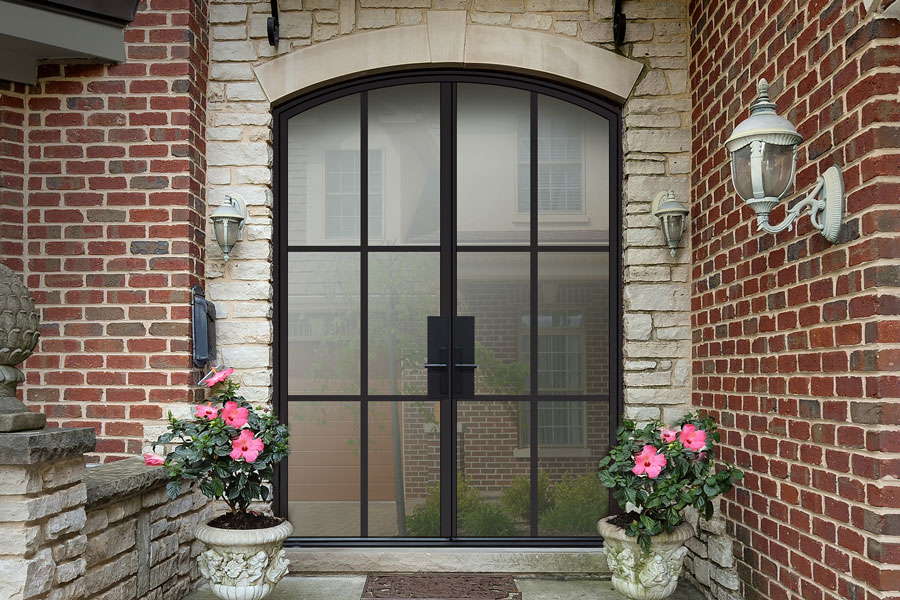 Modern Arch Steel Exterior Door EST-W6 Arch Gallery
