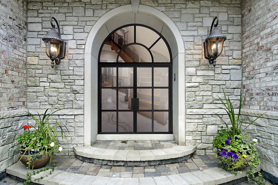 California Glass and Steel Modern Exterior Doors Arch