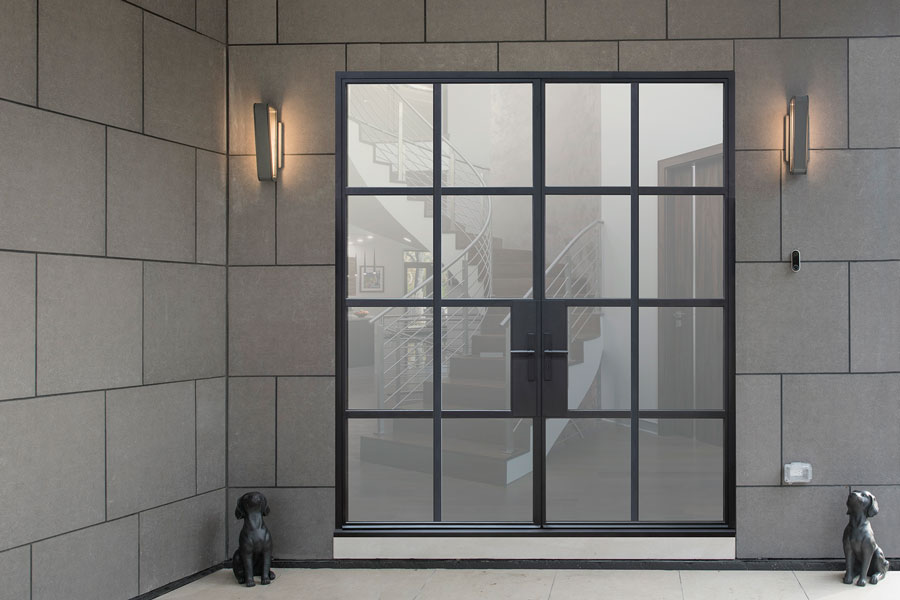 Modern Steel Exterior Door EST-W8 French Gallery