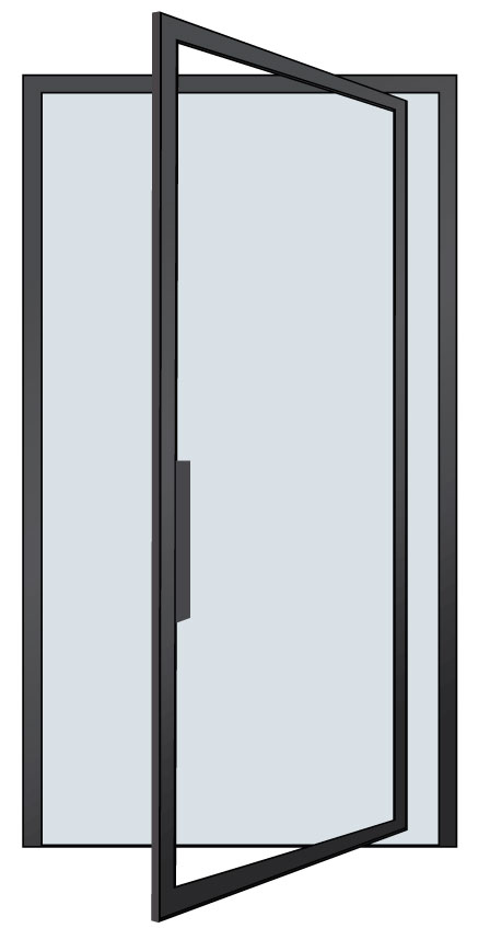Pivot Steel Exterior Door Example: EST-W1-Pivot  in Louisiana