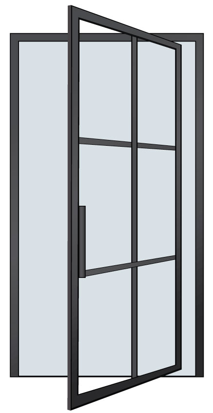 Pivot Steel Exterior Door Example: EST-W6-Pivot  in Georgia