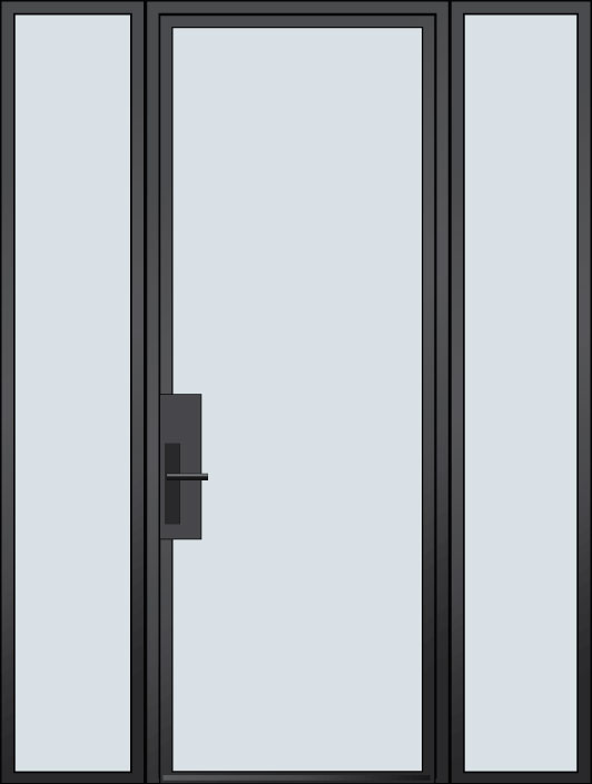 SteelExterior EST-W1-2SL Door Example - Single with 2 Sidelites