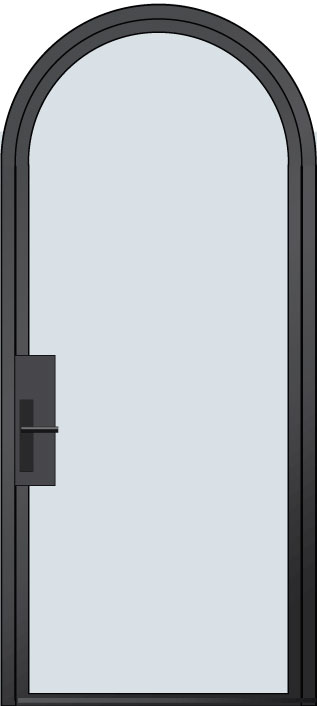SteelExterior EST-W1W-Arch Door Example - Single Full-Arch