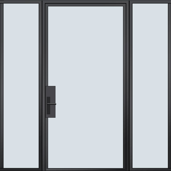 Steel & Glass Exterior Door EST-W1-2SL-Pivot