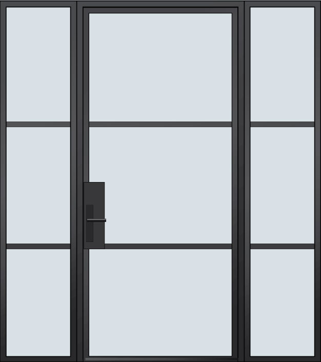 SteelExterior EST-W3W-2SL Door Example Single with 2 Sidelites