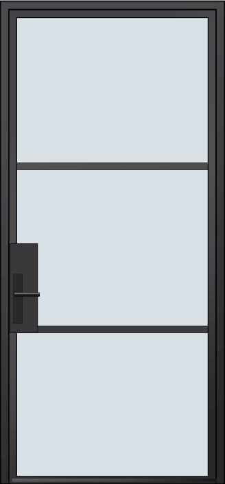 Steel Exterior Door Example: EST-W3W 1  - Modern Front Doors in California