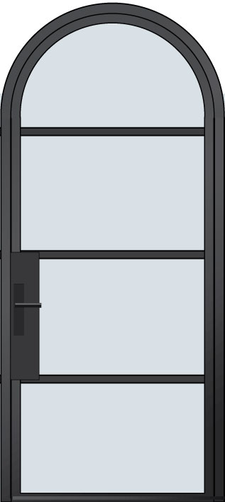 Steel & Glass Exterior Door EST-W4W-Arch
