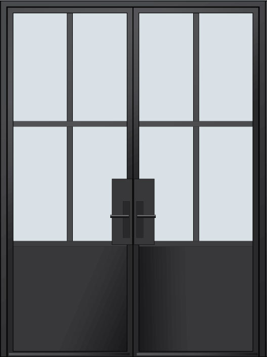 Steel & Glass Exterior Door EST-W4P-DD in California