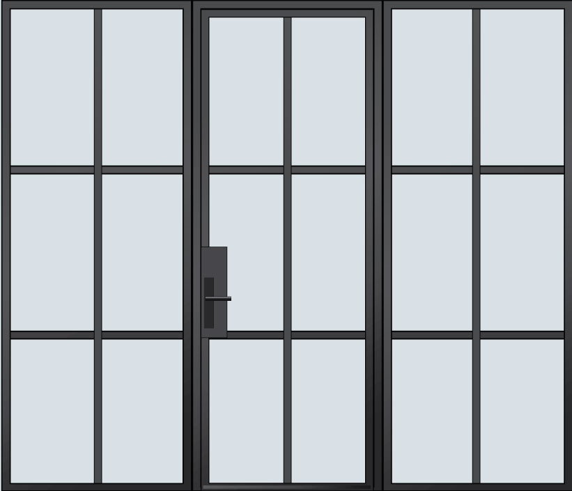 Steel & Glass Exterior Door EST-W6-2SLW