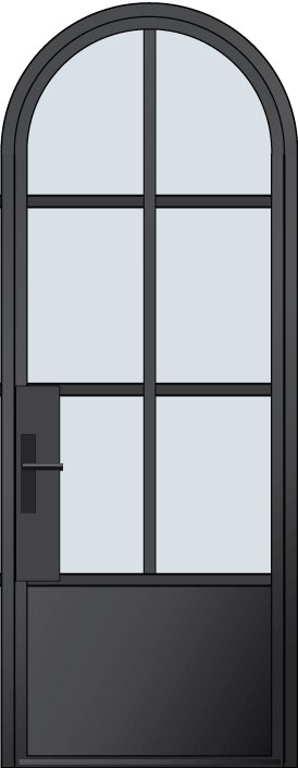 Steel & Glass Exterior Door EST-W6P-Arch