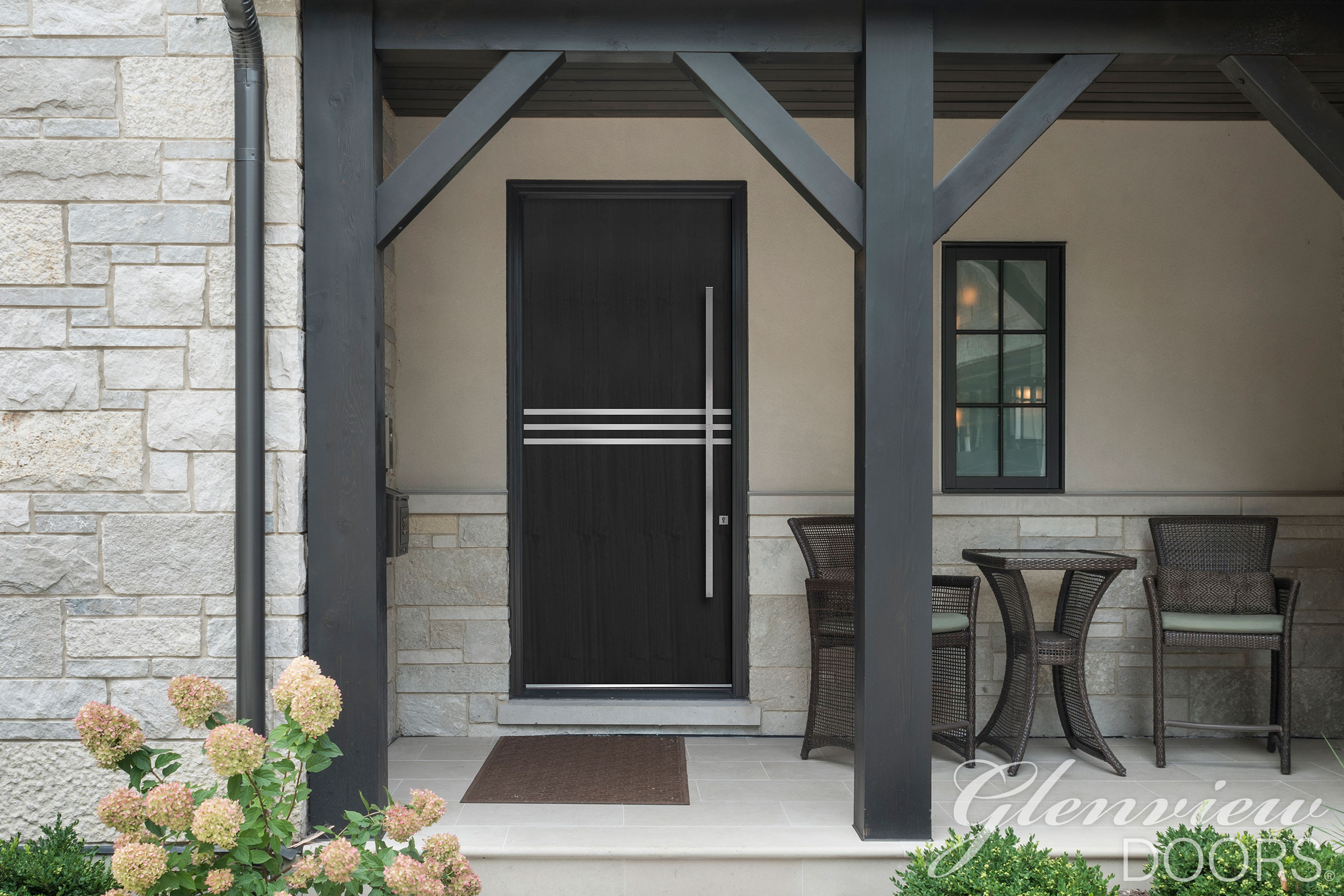 Custom Wood Front Entry Doors | Moderm Front Door DB-EMD-L2W - Glenview Doors  in Chicago