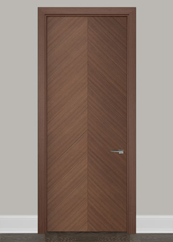 Modern Interior Door Model: LUX-S715V_Mahogany-Earth
