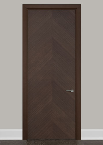 Modern Interior Door Model: LUX-S715_Mahogany-Walnut