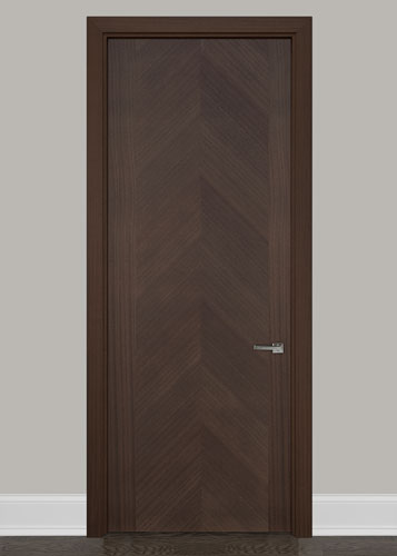 Modern Interior Door Model: LUX-S717_Mahogany-Walnut