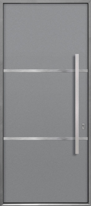 Aluminum Front  Door Example - Single, Exterior Aluminum Clad, Euro Technology with Exterior Aluminum Shield