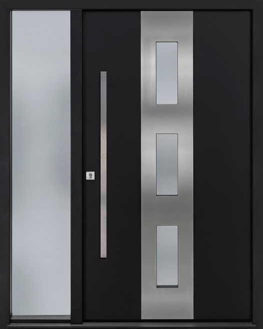 Aluminum Exterior Aluminum Clad Wood Front Door  - GD-ALU-C2-1SL CST