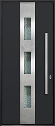 ALU-C2_Wood-Aluminum-Matte-Black Custom Aluminum Front Door in Michigan