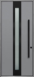 ALU-D4B_Wood-Aluminum-Matte-Light-Gray Custom Aluminum   Door Example Austin, Texas