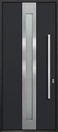 ALU-D4_Wood-Aluminum-Matte-Black Custom Aluminum Front Door in Chicago