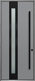 Custom Aluminum Front  Door Example, Exterior Aluminum Clad-Matte Light Gray DB-ALU-D5B CST
