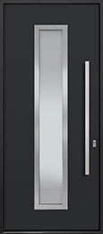 ALU-E4_Wood-Aluminum-Matte-Black Custom Aluminum Front Door Example
