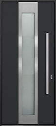 ALU-F4_Wood-Aluminum-Matte-Black Custom Aluminum Front Door in Michigan