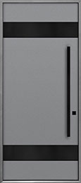 ALU-M1B_Wood-Aluminum-Matte-Light-Gray Custom Aluminum   Door Example Austin, Texas