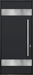 Custom Aluminum Front  Door Example, Exterior Aluminum Clad-Matte Black DB-ALU-M1 