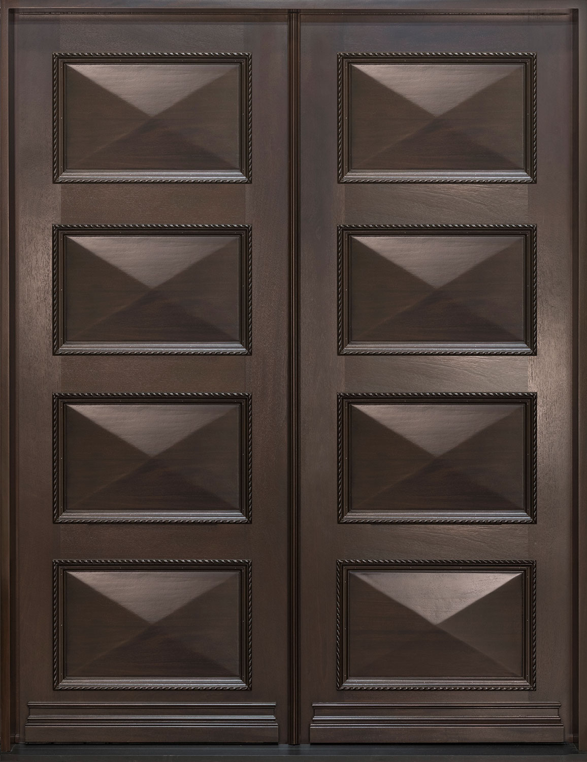Custom Heritage Collection, Front Door, Double,  Model:  GD-H006 DD F CST Mahogany-Walnut 6402