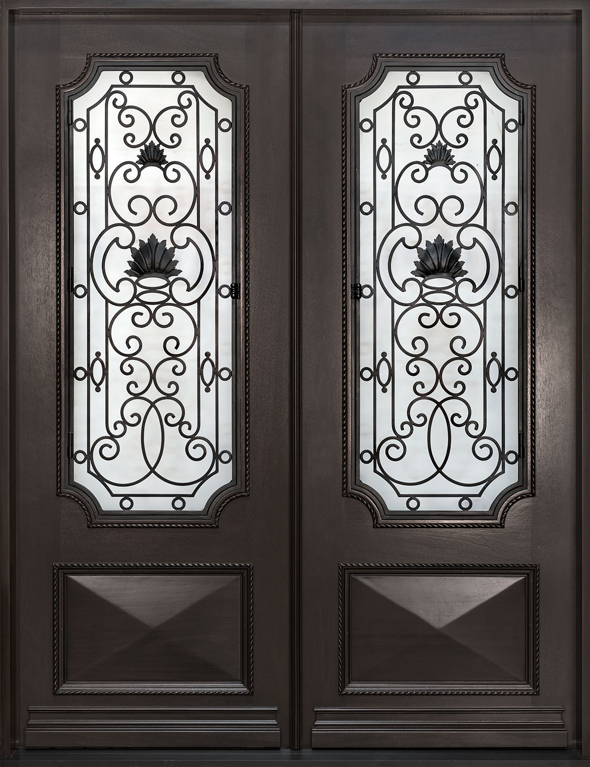 Custom Heritage Collection, Front Door, Double,  Model:  GD-H011 DD S CST Mahogany-Espresso 6414