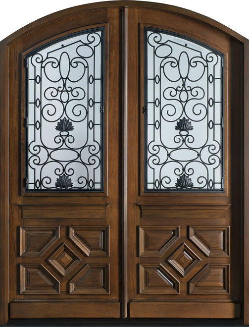 Heritage Mahogany Wood Front Door  - GD-H002 DD F CST