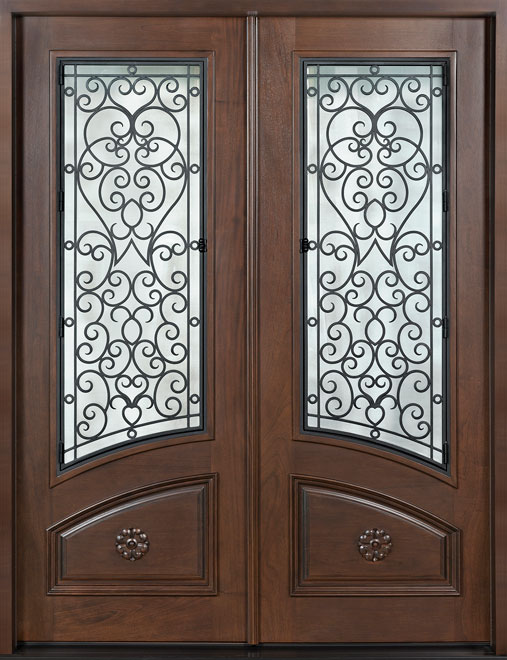 Heritage Mahogany Wood Front Door  - GD-H005 DD S CST