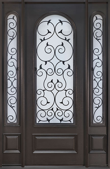 Heritage Mahogany Wood Front Door  - GD-H007 2SL CST