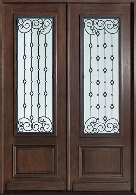 Heritage Mahogany Wood Front Door  - GD-H011 DD S CST