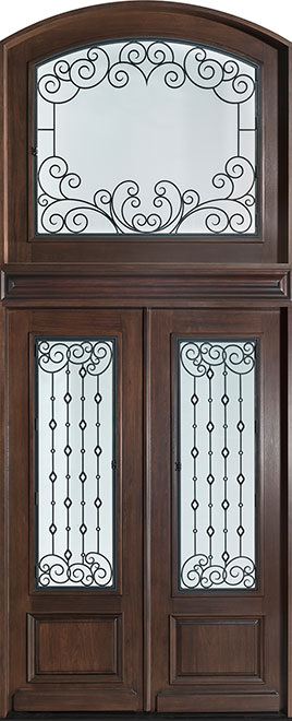 Heritage Mahogany Wood Front Door  - GD-H011 DD S TR-A CST