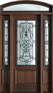 Wood Front Door - Single with 2 Sidelites