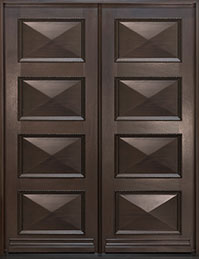 Custom Heritage Collection, Front Door, Double,  Model:  GD-H006 DD F CST Mahogany-Walnut 6402